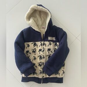 Marvel Kids' Blue and Beige Superhero Hoodie